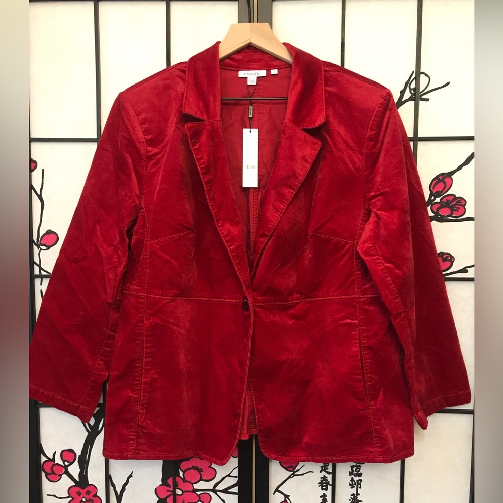 🐬 Chicos  Velvet Blazer Jacket